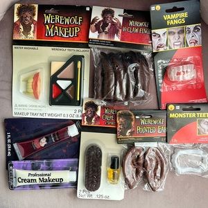 Halloween Werewolf makeup and accessories